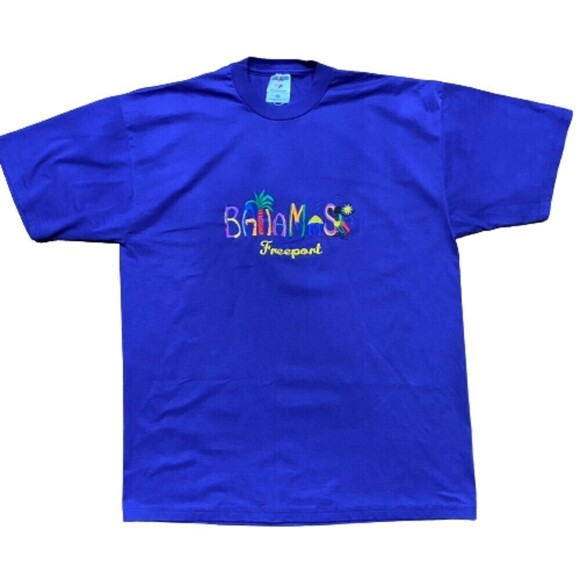 Jerzees Other - Jerzees Purple Vintage Bahamas Freeport Cotton Blend T-Shirt Men's Size XL